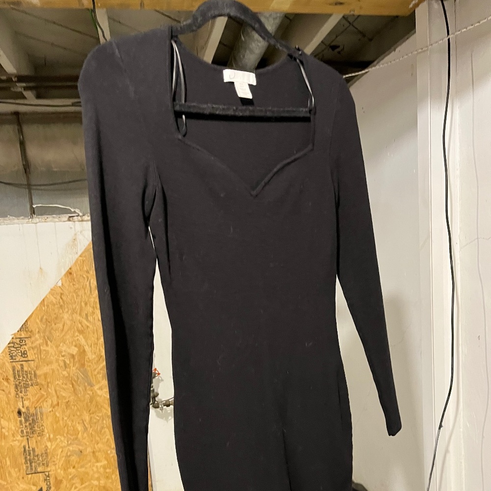 H&M New Without Tags Black Sweater Dress